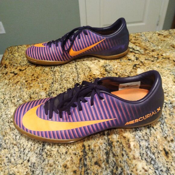 Nike Mercurial X Purple/Orange Indoor Soccer Shoes Men's Size 6.5 831966-585 - Picture 3 of 12